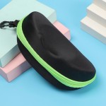 Protective glasses case, model C01NV, black - green color